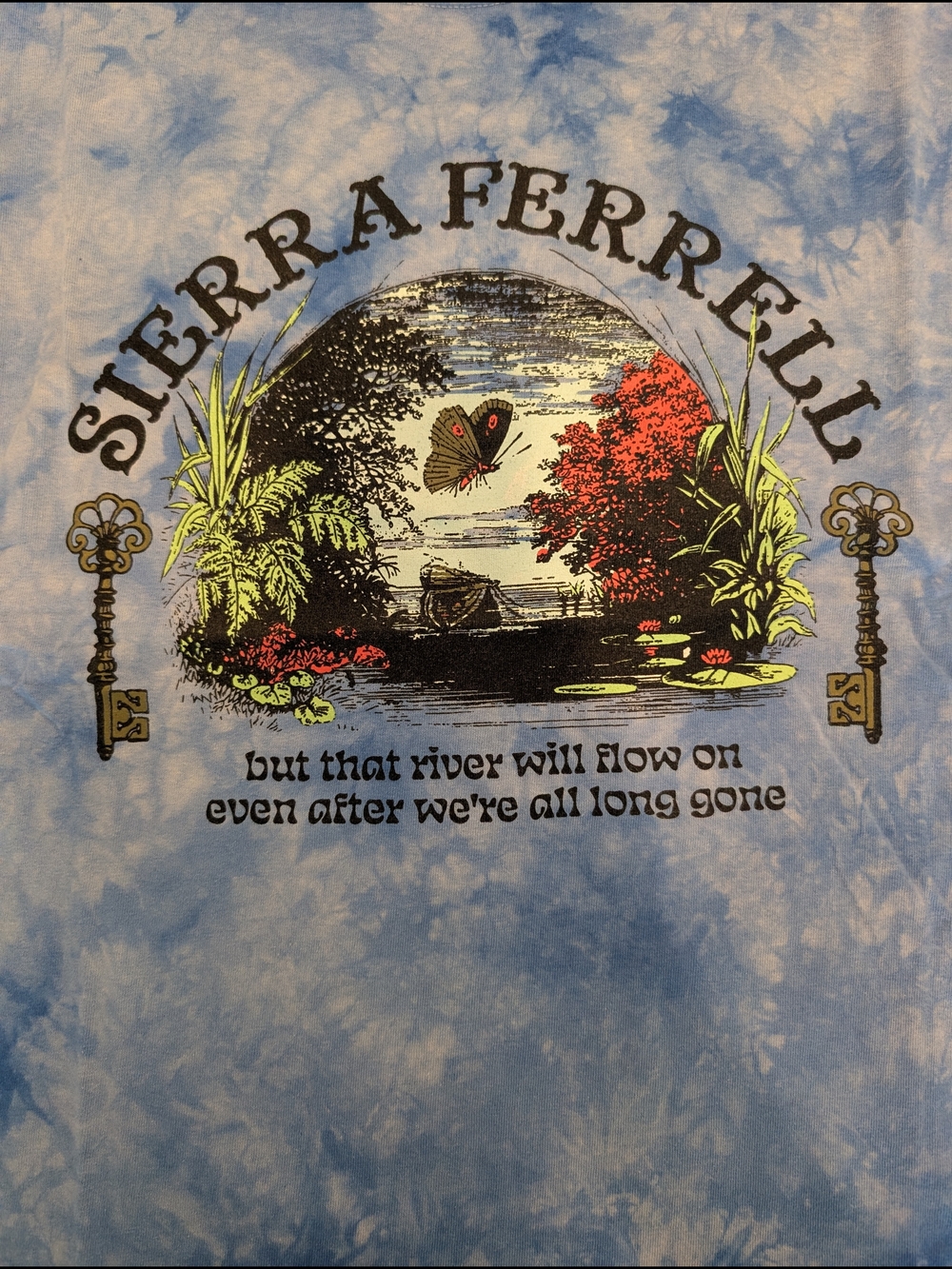Sierra Ferrell Men's XL Blue Tie Dye T Shirt - Picture 2 of 7